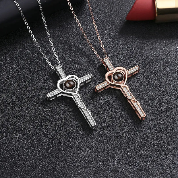 Serabloom - Heart Cross Necklace